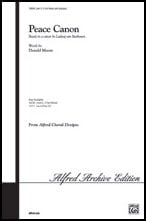 Peace Canon Three-Part Mixed choral sheet music cover